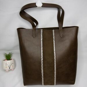 New!‎ Madewell Medium Transport Tote Suede Inset Edition